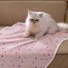 image1 Pack 3 Blankets Super Soft Cute Dot Pattern Pet Blanket Flannel Throw for Dog Puppy Cat BeigeBrownPink SmallBeigeBrownPink