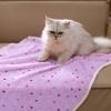 image1 Pack 3 Blankets Super Soft Cute Dot Pattern Pet Blanket Flannel Throw for Dog Puppy Cat BeigeBrownPink SmallBluePurpleGrey