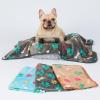 image1 Pack 3 Blankets Super Soft Fluffy Cute Bone Pattern Pet Blanket Flannel Throw for Dog Puppy Cat PinkBrownPurple SmallBone