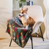 image1 Pack 3 Blankets Super Soft Fluffy Cute Bone Pattern Pet Blanket Flannel Throw for Dog Puppy Cat PinkBrownPurple SmallGrey Bone