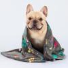image1 Pack 3 Blankets Super Soft Fluffy Cute Bone Pattern Pet Blanket Flannel Throw for Dog Puppy Cat PinkBrownPurple SmallGrey Bone