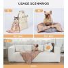 image1 Pack 3 Blankets Super Soft Fluffy Cute Bone Pattern Pet Blanket Flannel Throw for Dog Puppy Cat PinkBrownPurple SmallPinkBrownPurple Bone