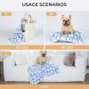 image1 Pack 3 Blankets Super Soft Fluffy Premium Cute Elephant Pattern Pet Blanket Flannel Throw for Dog Puppy Cat BluePinkYellow Small23x16 inchBlue