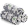 image1 Pack 3 Blankets Super Soft Fluffy Premium Cute Elephant Pattern Pet Blanket Flannel Throw for Dog Puppy Cat BluePinkYellow Small23x16 inchDark Grey