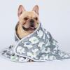image1 Pack 3 Blankets Super Soft Fluffy Premium Cute Elephant Pattern Pet Blanket Flannel Throw for Dog Puppy Cat BluePinkYellow Small23x16 inchDark Grey