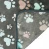 image1 Pack 3 Blankets Super Soft Fluffy Premium Fleece Pet Blanket Flannel Throw for Dog Puppy Cat Paw Brown Small23x16 inchGrey Paw2