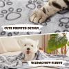 image1 Pack 3 Blankets Super Soft Fluffy Premium Fleece Pet Blanket Flannel Throw for Dog Puppy Cat Paw Brown Small23x16 inchGreypaw Line