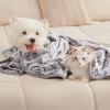 image1 Pack 3 Blankets Super Soft Fluffy Premium Fleece Pet Blanket Flannel Throw for Dog Puppy Cat Paw Brown Small23x16 inchGreypaw Line