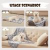 image1 Pack 3 Blankets Super Soft Fluffy Premium Fleece Pet Blanket Flannel Throw for Dog Puppy Cat Paw Brown Small23x16 inchGreypaw Line