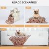 image1 Pack 3 Blankets Super Soft Fluffy Premium Fleece Pet Blanket Flannel Throw for Dog Puppy Cat Paw Brown Small23x16 inchPaw