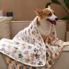 image1 Pack 3 Blankets Super Soft Fluffy Premium Fleece Pet Blanket Flannel Throw for Dog Puppy Cat Paw Brown Small23x16 inchPaw
