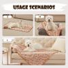 image1 Pack 3 Blankets Super Soft Fluffy Premium Fleece Pet Blanket Flannel Throw for Dog Puppy Cat Paw Brown Small23x16 inchPaw