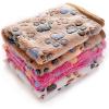 image1 Pack 3 Blankets Super Soft Fluffy Premium Fleece Pet Blanket Flannel Throw for Dog Puppy Cat Paw Brown Small23x16 inchPaw