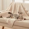 image1 Pack 3 Calming Blankets Fluffy Premium Fleece Pet Blanket Soft Sherpa Throw for Dog Puppy Cat Beige Small 23quot x16Beige