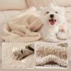 image1 Pack 3 Calming Blankets Fluffy Premium Fleece Pet Blanket Soft Sherpa Throw for Dog Puppy Cat Beige Small 23quot x16Beige
