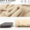 image1 Pack 3 Calming Blankets Fluffy Premium Fleece Pet Blanket Soft Sherpa Throw for Dog Puppy Cat Beige Small 23quot x16Beige