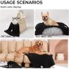 image1 Pack 3 Calming Blankets Fluffy Premium Fleece Pet Blanket Soft Sherpa Throw for Dog Puppy Cat Beige Small 23quot x16Black