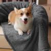 image1 Pack 3 Calming Blankets Fluffy Premium Fleece Pet Blanket Soft Sherpa Throw for Dog Puppy Cat Beige Small 23quot x16Grey