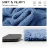 image1 Pack 3 Calming Blankets Fluffy Premium Fleece Pet Blanket Soft Sherpa Throw for Dog Puppy Cat Beige Small 23quot x16Haze Blue