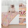 imageLuciphia 1 Pack 2 Pet Blankets for Dogs Cats Fleece Print Dog Cat Blankets for Small Medium Large Puppy Kitten Grey Paw Medium30x20 inchBone Brown Purple