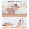 imageLuciphia 1 Pack 2 Pet Blankets for Dogs Cats Fleece Print Dog Cat Blankets for Small Medium Large Puppy Kitten Grey Paw Medium30x20 inchBone Brown Purple