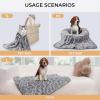 imageLuciphia 1 Pack 2 Pet Blankets for Dogs Cats Fleece Print Dog Cat Blankets for Small Medium Large Puppy Kitten Grey Paw Medium30x20 inchGrey Paw