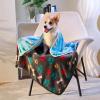 imageLuciphia 1 Pack 6 Dog Blankets Cat Soft Fluffy Fleece Pet Blanket Warm Cute Print Design Puppy Kitten Doggy Bone Small23quotx16quotBone