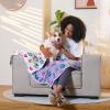 imageLuciphia 1 Pack 6 Dog Blankets Cat Soft Fluffy Fleece Pet Blanket Warm Cute Print Design Puppy Kitten Doggy Bone Small23quotx16quotBone