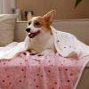 imageLuciphia 1 Pack 6 Dog Blankets Cat Soft Fluffy Fleece Pet Blanket Warm Cute Print Design Puppy Kitten Doggy Bone Small23quotx16quotDot
