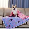 imageLuciphia 1 Pack 6 Dog Blankets Cat Soft Fluffy Fleece Pet Blanket Warm Cute Print Design Puppy Kitten Doggy Bone Small23quotx16quotPaw
