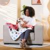 imageLuciphia 1 Pack 6 Dog Blankets Cat Soft Fluffy Fleece Pet Blanket Warm Cute Print Design Puppy Kitten Doggy Bone Small23quotx16quotPaw