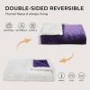 imageLuciphia Waterproof Blanket for Large Dogs Liquid Proof Furniture Protector Washable Pet Reversible Bed Cover for Couch Soft Sherpa Fleece Cat Blanket for Small Medium Grey Small40quot x 28quotPurple White