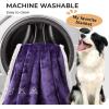 imageLuciphia Waterproof Blanket for Large Dogs Liquid Proof Furniture Protector Washable Pet Reversible Bed Cover for Couch Soft Sherpa Fleece Cat Blanket for Small Medium Grey Small40quot x 28quotPurple White