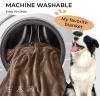 imageLuciphia Waterproof Blanket for Large Dogs Liquid Proof Furniture Protector Washable Pet Reversible Bed Cover for Couch Soft Sherpa Fleece Cat Blanket for Small Medium Grey Small40quot x 28quotKhaki