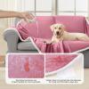 imageLuciphia Waterproof Blanket for Large Dogs Liquid Proof Furniture Protector Washable Pet Reversible Bed Cover for Couch Soft Sherpa Fleece Cat Blanket for Small Medium Grey Small40quot x 28quotPink White