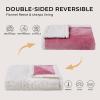 imageLuciphia Waterproof Blanket for Large Dogs Liquid Proof Furniture Protector Washable Pet Reversible Bed Cover for Couch Soft Sherpa Fleece Cat Blanket for Small Medium Grey Small40quot x 28quotPink White