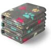 image1 Pack 3 Blankets Super Soft Fluffy Cute Bone Pattern Pet Blanket Flannel Throw for Dog Puppy Cat PinkBrownPurple SmallGrey Bone