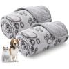 imageLuciphia 1 Pack 2 Pet Blankets for Dogs Cats Fleece Print Dog Cat Blankets for Small Medium Large Puppy Kitten Grey Paw Medium30x20 inchGrey Paw