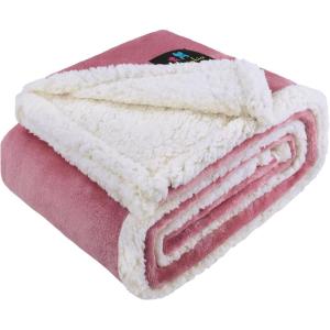 imageLuciphia Waterproof Blanket for Large Dogs Liquid Proof Furniture Protector Washable Pet Reversible Bed Cover for Couch Soft Sherpa Fleece Cat Blanket for Small Medium Grey Small40quot x 28quotPink White
