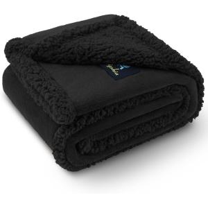 imageWaterproof Pet Blanket Liquid Pee Proof Dog Blanket for Sofa Bed Couch Reversible Sherpa Fleece Furniture Protector Cover for Small Medium Large Dogs Cats Dark Gray Small40quot x 28quotBlackthicken