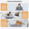 imageSmall Fleece Dog Blankets Gift for Puppy Essential Calming Cat Bed Blanket Medium Dogs Soft Throw Grey30quotx20quotPack of 1