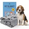 imageSmall Fleece Dog Blankets Gift for Puppy Essential Calming Cat Bed Blanket Medium Dogs Soft Throw Grey30quotx20quotPack of 1