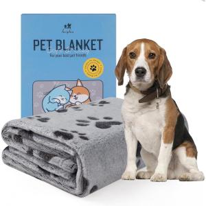 imageSmall Fleece Dog Blankets Gift for Puppy Essential Calming Cat Bed Blanket Medium Dogs Soft Throw Grey30quotx20quotPack of 1