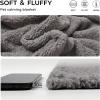 imageLuciphia Premium Fleece Pet Blanket for Small Medium Dogs Puppy Soft Sherpa Calming Cat Throw BlanketsPink57x40 inchesGrey