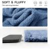 imageLuciphia Premium Fleece Pet Blanket for Small Medium Dogs Puppy Soft Sherpa Calming Cat Throw BlanketsPink57x40 inchesHaze Blue