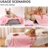 imageLuciphia Premium Fleece Pet Blanket for Small Medium Dogs Puppy Soft Sherpa Calming Cat Throw BlanketsPink57x40 inchesPink