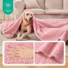 imageLuciphia Waterproof Pet Blanket for Medium Large Dogs Soft Cat Sherpa Calming Thick Cover Leakproof Cozy Puppy Sofa Bed Car Couch ProtectorGrey30x20 inchesPink