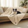 imageLuciphia Waterproof Pet Blanket for Medium Large Dogs Soft Cat Sherpa Calming Thick Cover Leakproof Cozy Puppy Sofa Bed Car Couch ProtectorGrey30x20 inchesBeige