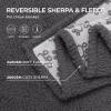imageLuciphia Waterproof Pet Blankets for Couch Sofa Bed Cover Liquid Pee Proof Washable Soft Fluffy Large Dog Blanket Reversible Furniture Protection Grey Bone Thicken XLarge85quot x 57quotPaw Gray