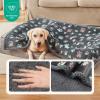 imageLuciphia Waterproof Pet Blankets for Couch Sofa Bed Cover Liquid Pee Proof Washable Soft Fluffy Large Dog Blanket Reversible Furniture Protection Grey Bone Thicken XLarge85quot x 57quotGrey Paw